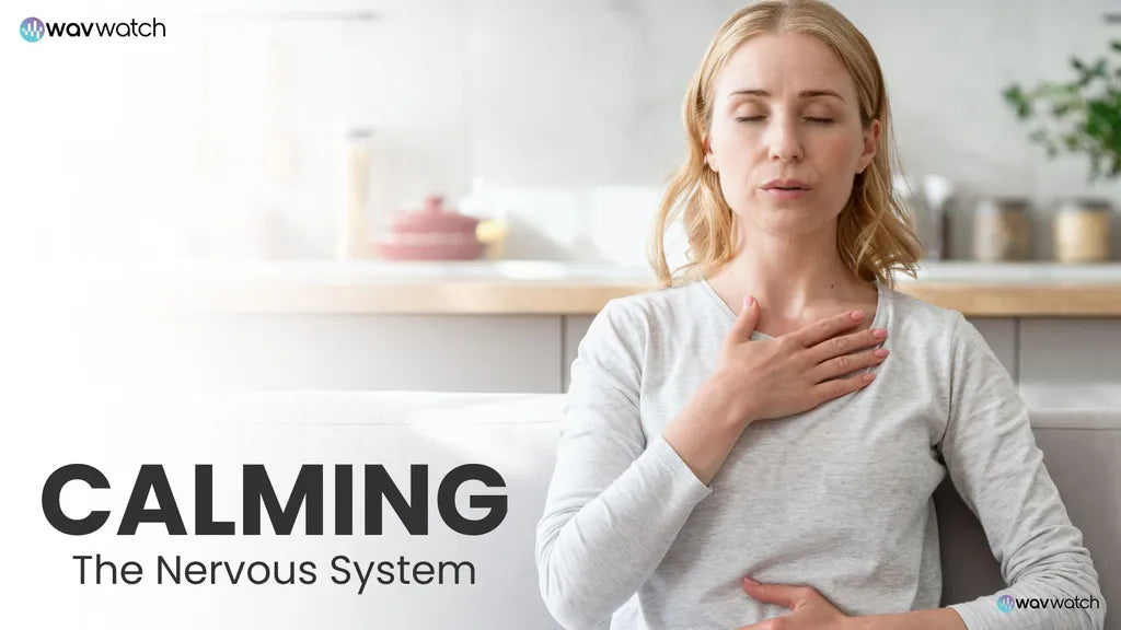 Image of Woman Doing Deep Breathing to Calm The Nervous System