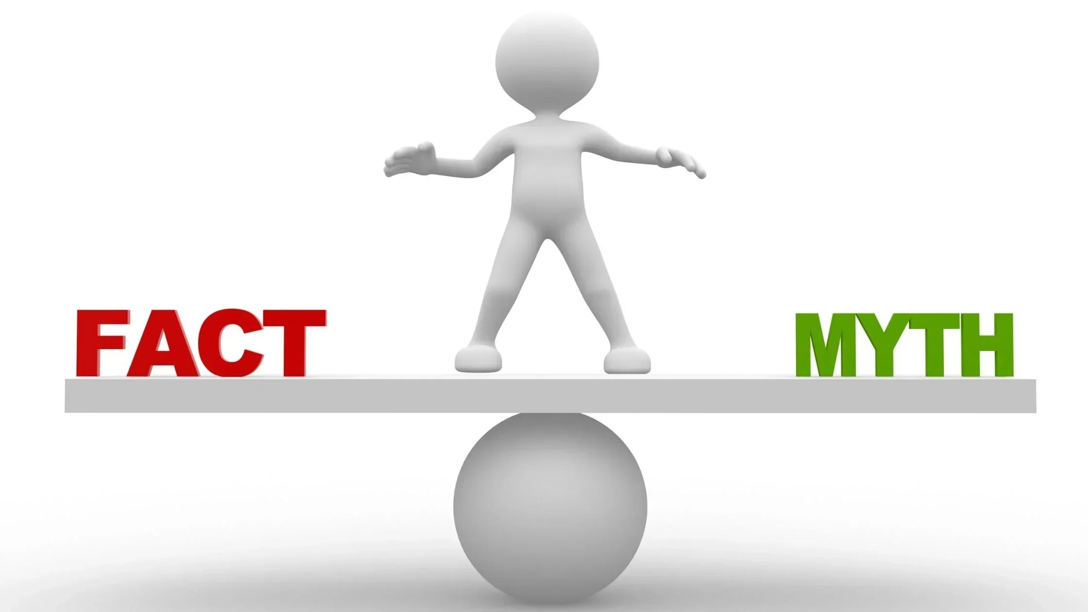 Graphic of Person on Scale for Fact and Myths