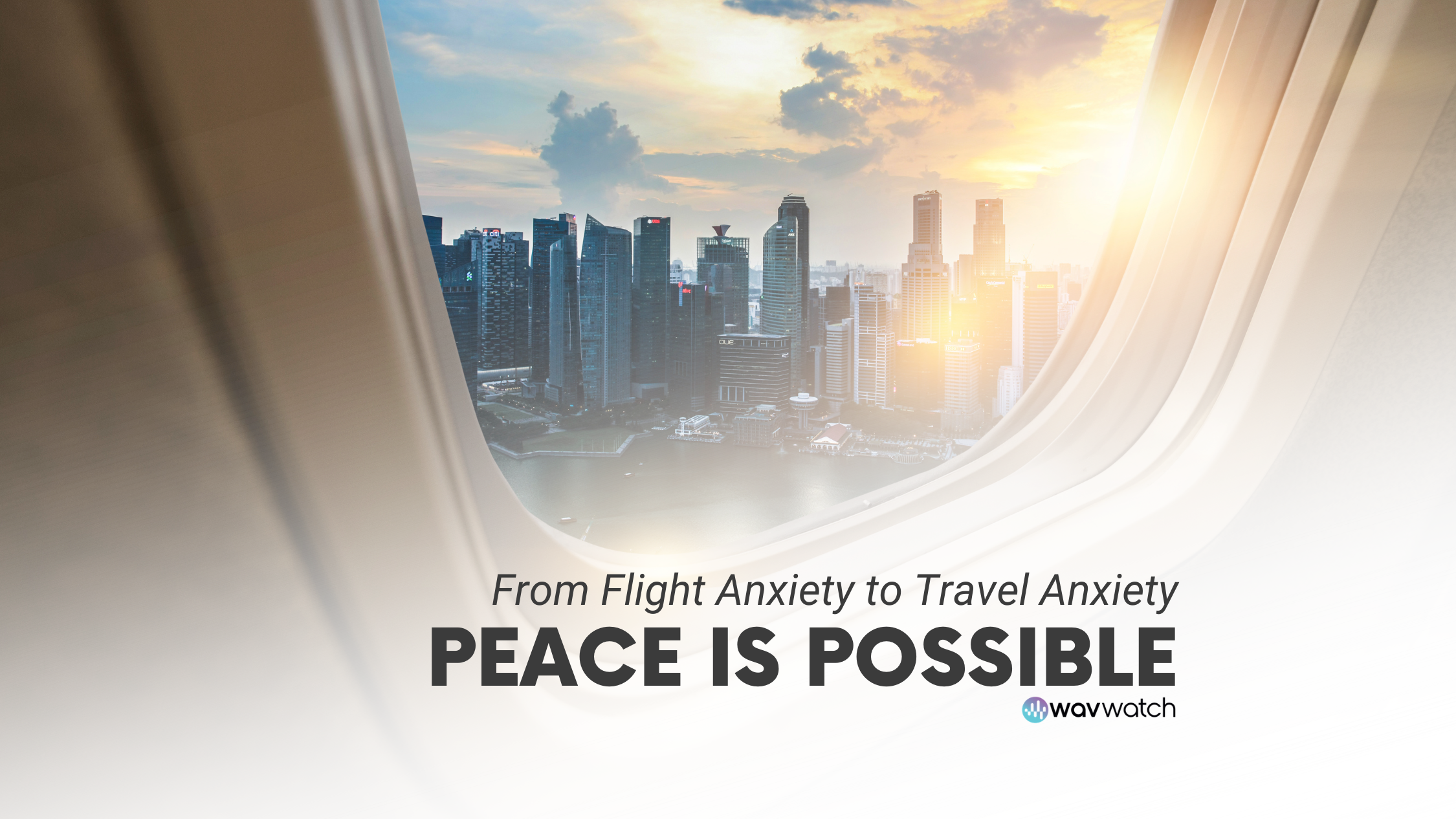 Image of a City From An Airplane Window