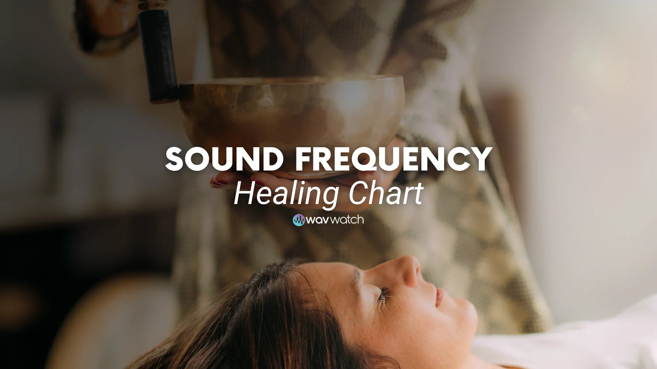 Woman getting a sound frequency bath