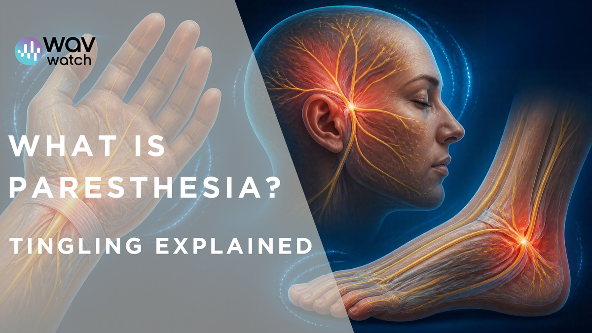 Illustration of pinched nerves causing paresthesia