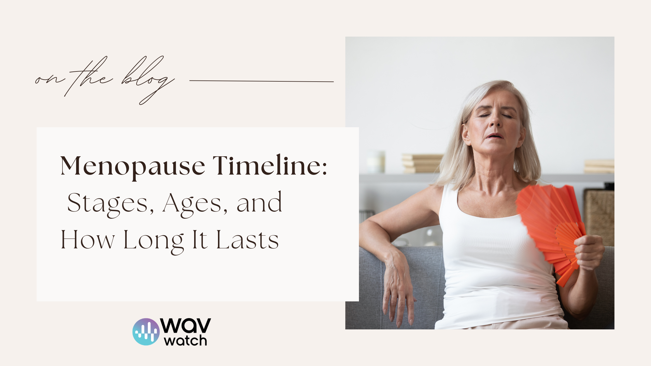 Image of woman fanning herself - hot flashes