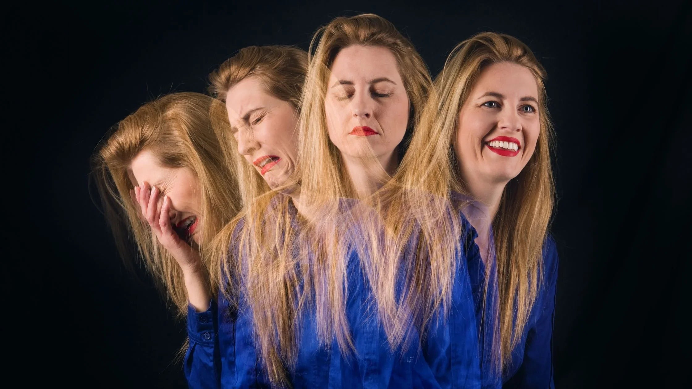 Image of Woman Showing Various Emotions